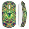 Wireless Mouse - Psychedelic Eye - Green - WiFi USB Key Included - Compatible Mac and PC