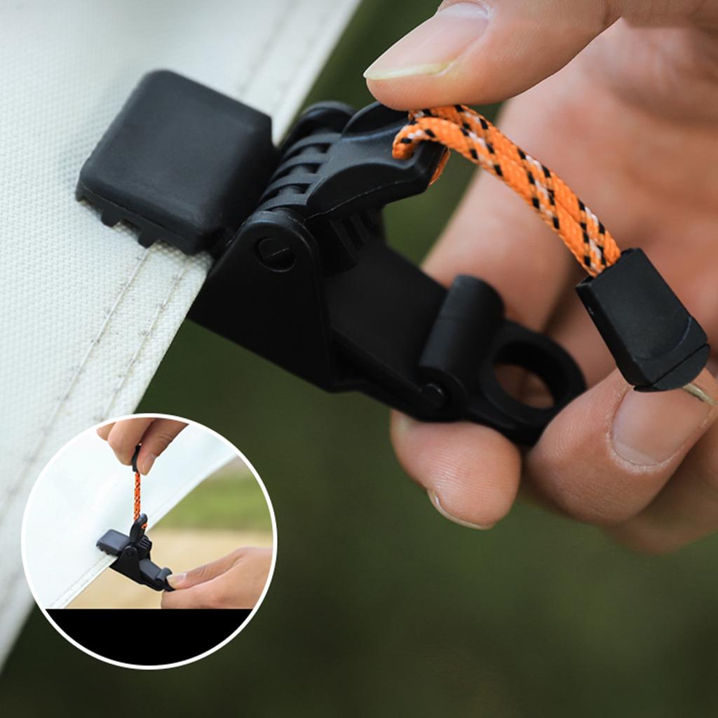 Tent Clip Plastic Rustproof Windproof Secure Grip Awning Clamp for Outdoor Activities