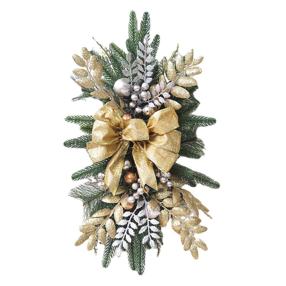 Christmas Wreath Garland Ornament For Front Door Wall Window Party Supplies Staircase Door Window Decor Christmas Decortions