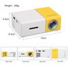 Мини-проектор Excelvan YG300 Портативный 1080P 320 x 240P Домашний кинотеатр AV/ USB/ SD/ HDMI Белый и Желтый