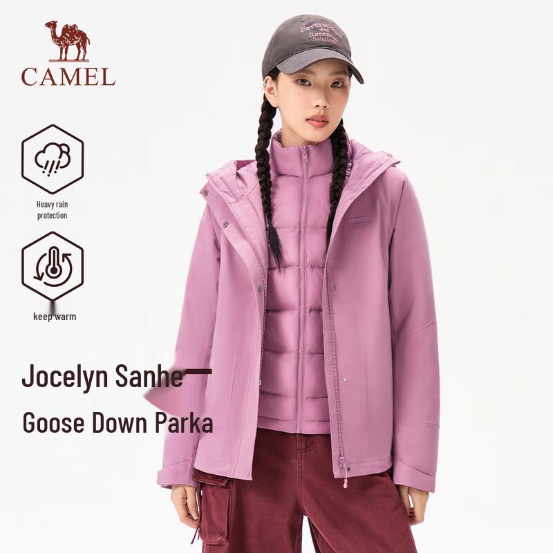 Camel Women's & Men's 3-in-1 Goose Down Outdoor Jacket
