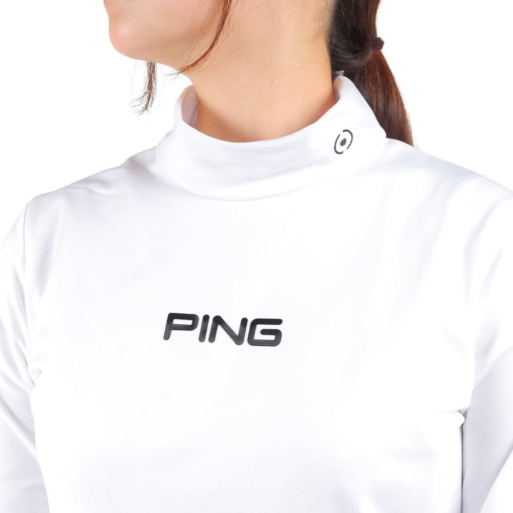 Ping Apparel Women's Long Sleeve High Neck Shirt (Stretch and Warm) / Golf Undershirt / 622-3269002 030_White LL