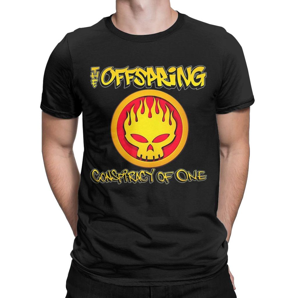 Мужские футболки The Offspring Novelty Pure Cotton Tee Shirt Short Sleeve T Shirts Crewneck Clothing Printing