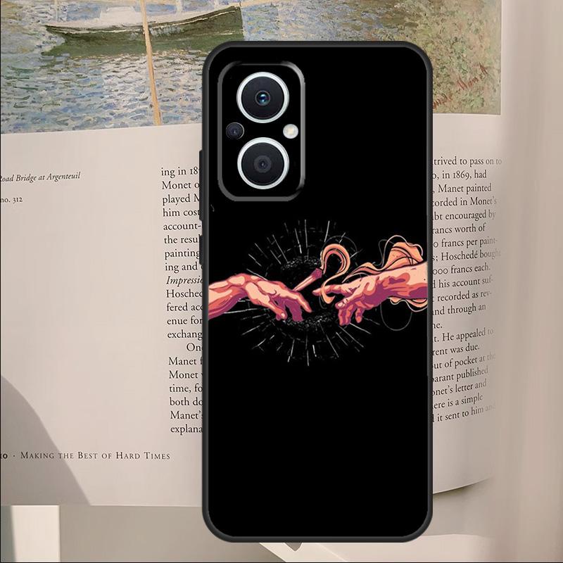 Чехол Grime Michelangelo Creation Of Adam для OPPO Reno 8 7 Lite 11F 12F 13F 14F 10 12 13 14 Pro OPPO Find X8 X5 X6 X9 Pro