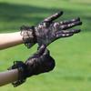 Thin Lace Flower Gloves Transparent Mesh Hollow Gloves Elegant Summer Mittens  Wedding