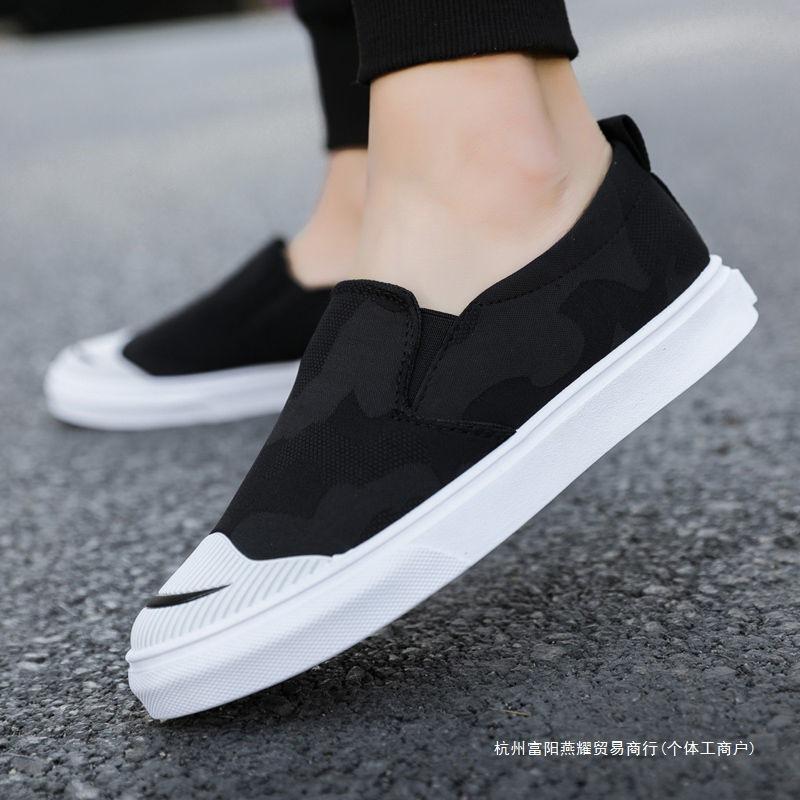 2024 лето новые мужские парусиновые туфли корейская версия повседневные студенческие туфли на одном ходу ленивые тканевые туфли трендовые мужские туфли