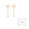 Dior Long Pendant Metal Earrings Women earrings Rose-Gold E2326WOMMTD15P