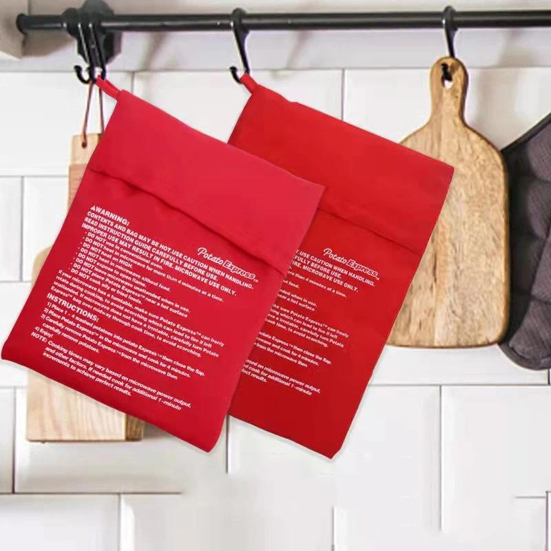 Кухонные принадлежности Мешок для картофеля в микроволновке Мешок для запеченного картофеля Красный мешочек Готовим всего за 4 минуты Мешок для приготовления картофеля Мешки для картофеля Кухонные принадлежности