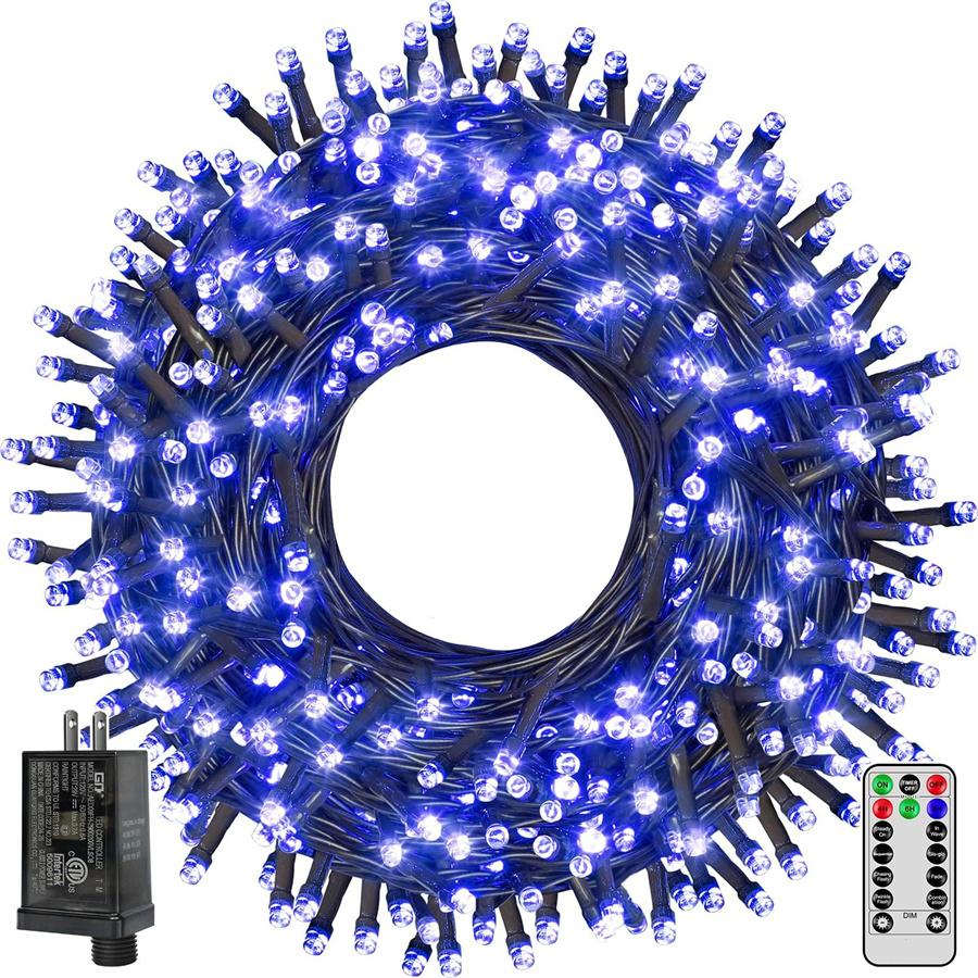 100M 1000 светодиодных рождественских гирлянд с дистанционным управлением зеленым проводом светодиодная гирлянда водонепроницаемая для украшения наружной праздничной вечеринки