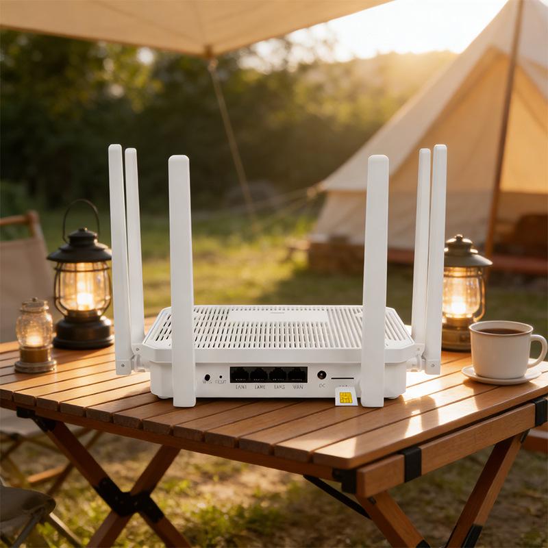 Улучшенный умный беспроводной роутер WIFI6 с 6 антеннами для стабильного, высокоскоростного 4G-сигнала и превосходным проникновением через стены.