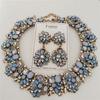 2026 New Fashion Crystal Rhinestones Large Collar Choker Necklace Earrings Women Jewelry Sets Indian Statement Wedding Necklace