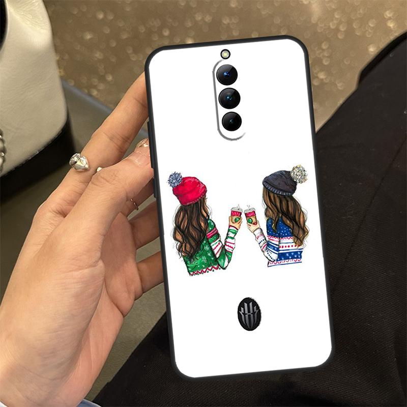 Чехол для лучших друзей BFF Matching Case для ZTE Nubia Red Magic 10 9 8 8S 9S 10S Pro Plus 6 7 6S 7S Pro RedMagic 10 Air