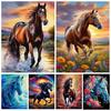 Diamond Painting Horse And Flower Cross Stitch Animals Mosaic Embroidery Full Set Dream Rhinestone Pictures Art Home Decoration
