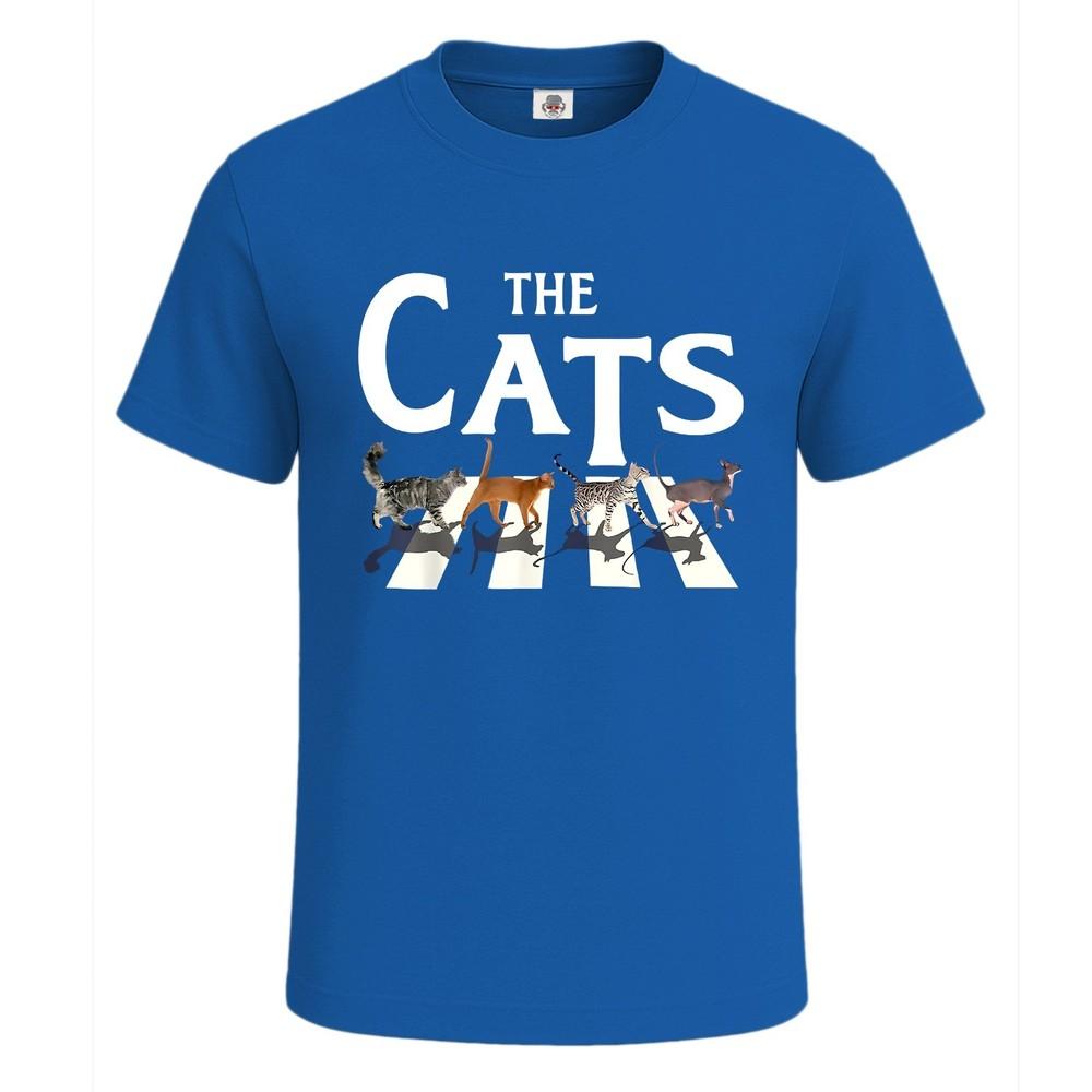 The Cats Abbey Road Shirt Funny Cat Lovers Men's T Shirt Funny Party Shirt Top