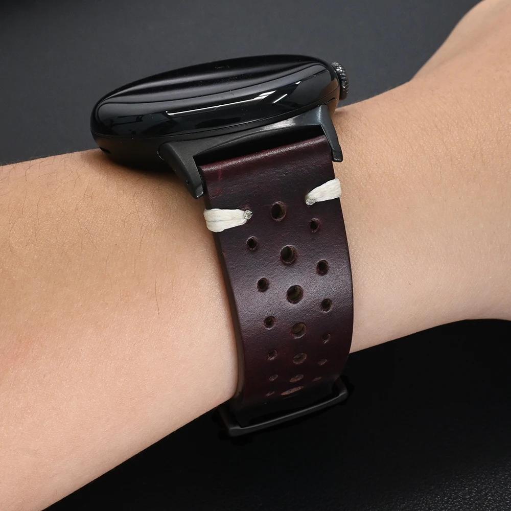 Кожаный ремешок для Google Pixel Watch 3 45 мм Мужской браслет Замененные аксессуары Ремешок для Google Pixel Watch 3 2 1 41 мм Браслет