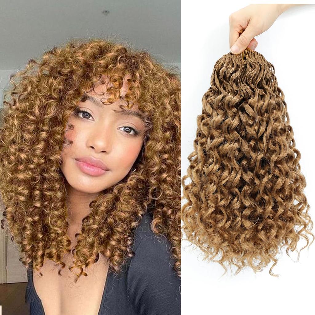 Коробка Gogo Curl Crochet Hair для черных женщин, с петлями, короткие, океанская волна, crochet hair, водная волна, пляжный curl, crochet braiding hair