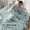 2024 Air Conditioning Blanket Office Nap Air Conditioning Blanket Japanese Style Blanket Solid Color Towel Quilt Knitted Blanket