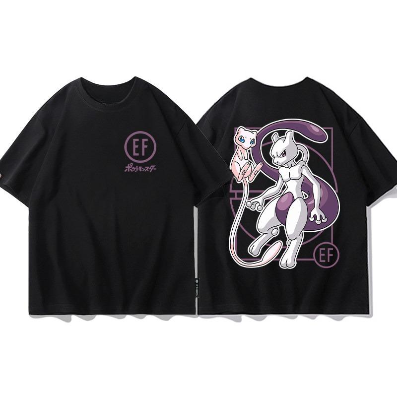2026 Summer Pokemon Charizard Evolution Double Sided Print T-Shirt Oversized Couple & Family Tee for Travel & Sports