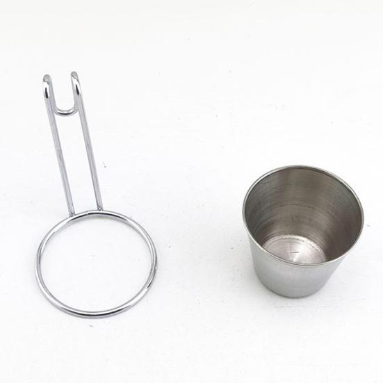 Подставка для картофеля фри, прочная металлическая стружка, нержавеющая полая с подстаканником, стеллаж для витрины жареной курицы для пищевых закусок