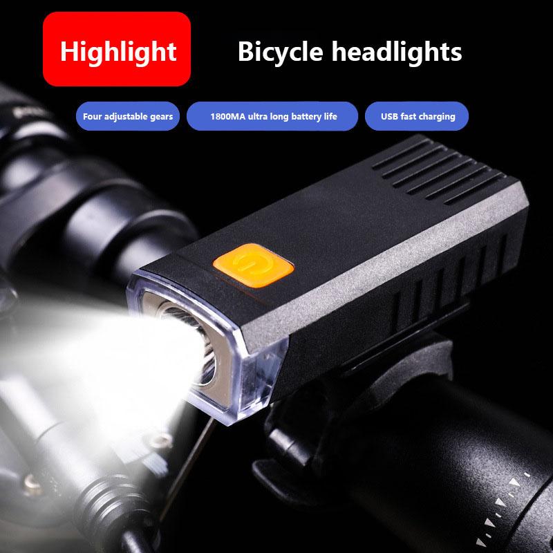 Яркий светодиодный передний фонарь для велосипеда с USB-перезаряжаемым креплением для горного велосипеда, велосипедный фонарь, фонарик для велосипедного скутера