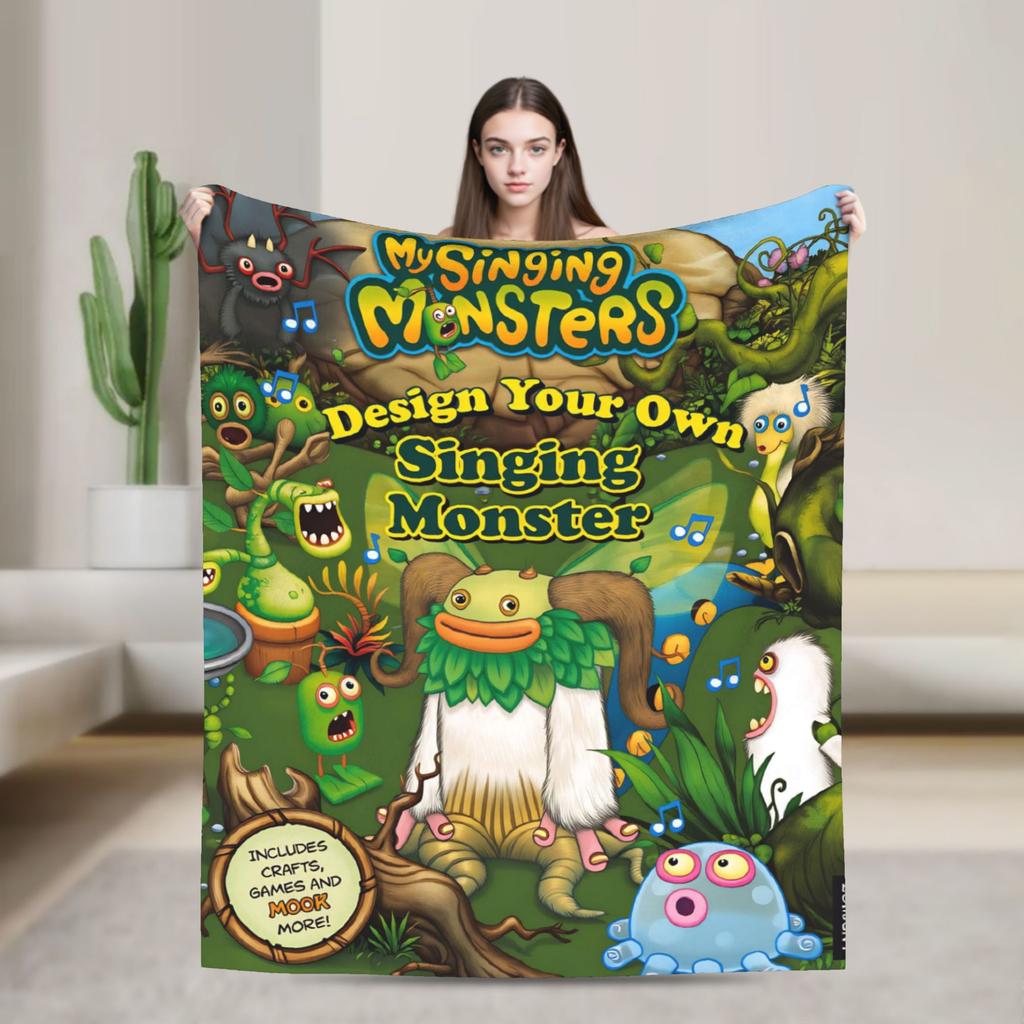 Warm Blanket Picnic My Singing Monsters Bedding Throws Aesthetic Bedspread For Living Room