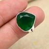 Green Onyx Gorgeous Gemstone Jewelry Handmade Solid 925 Sterling Silver Promise Ring For Her