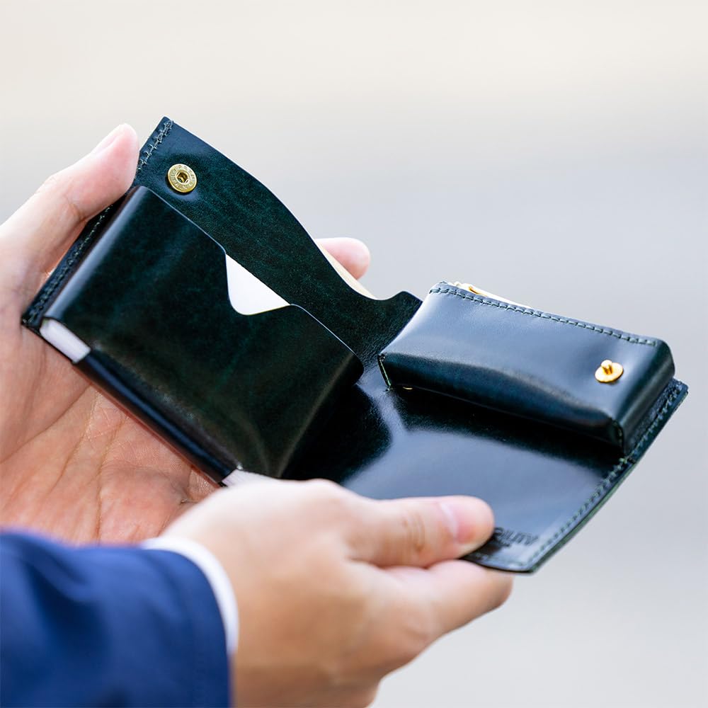 AGILITY Affa "Loft Wallet" Bifold Wallet, Genuine Leather, Compact, Men's, Thin, Two-Layer, Small