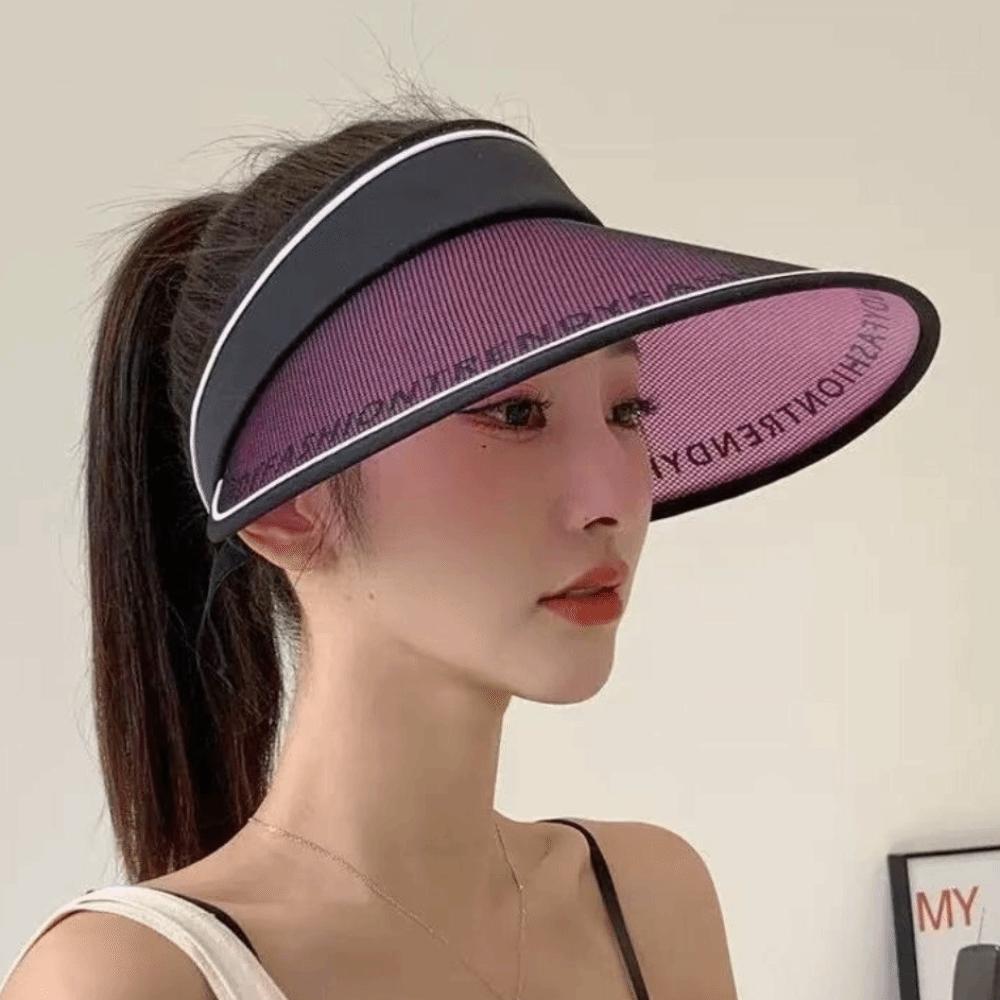UV Protection Empty Top Visors UPF50+ Sunshade Hat Casual Beach Hat for Cycling