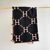 Korean-Style Houndstooth Faux Cashmere Scarf Shawl for Women - Thickened Double-Sided Winter Neck Warmer