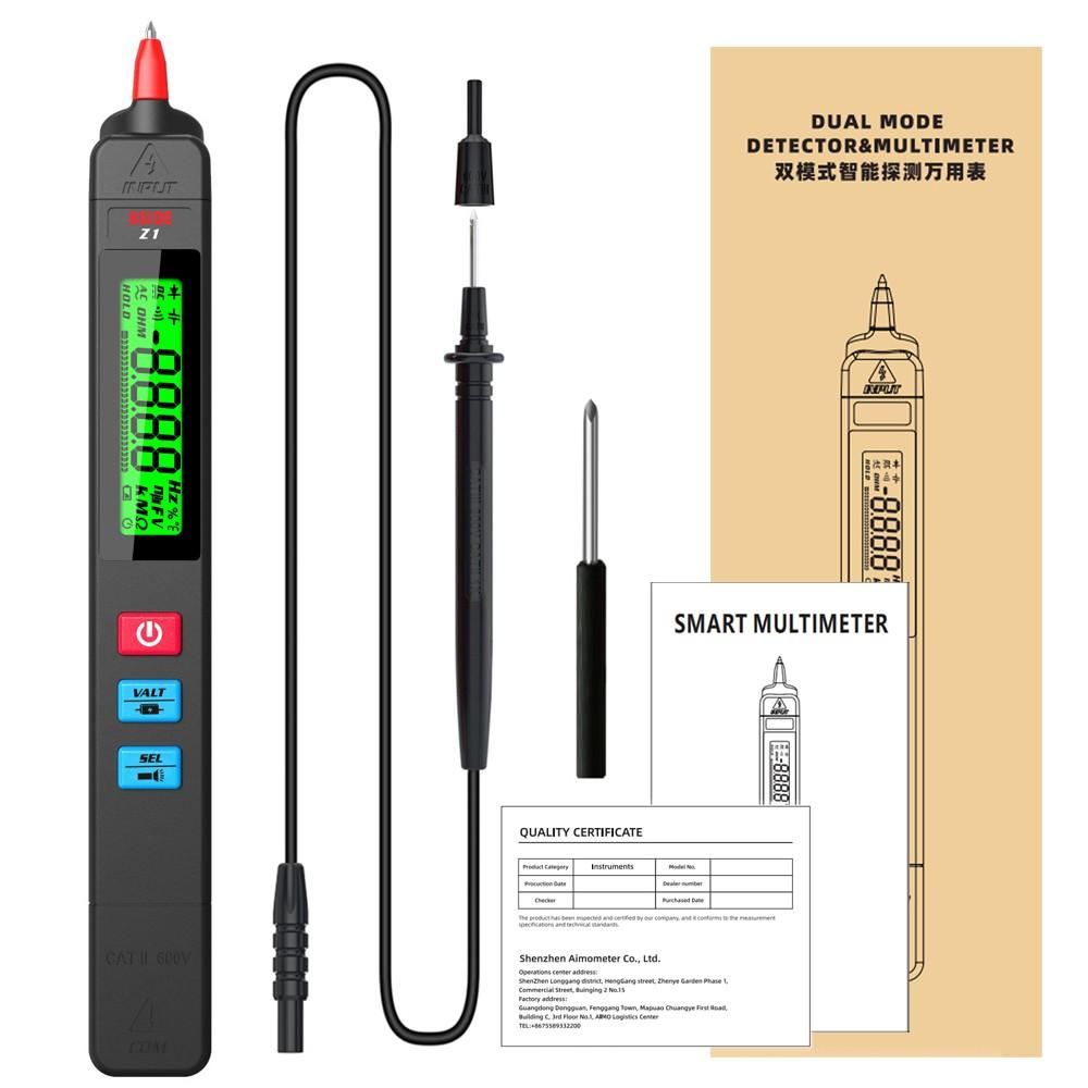 For Smart pen digital multimeter DC AC capacitor ohm NCV Hz voltage detector