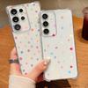 Простой чехол для телефона с принтом сердечек для Samsung Galaxy S26 S25 S24 S23 Ultra S22 Plus S21 S24 S25 FE, прозрачный, противоударный, мягкий