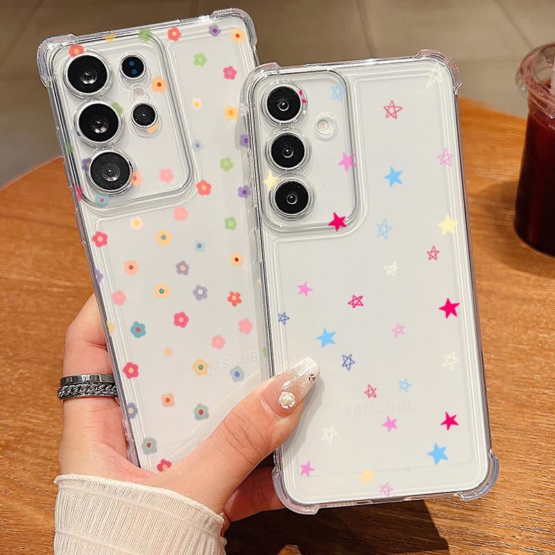 Простой чехол для телефона с принтом сердечек для Samsung Galaxy S26 S25 S24 S23 Ultra S22 Plus S21 S24 S25 FE, прозрачный, противоударный, мягкий