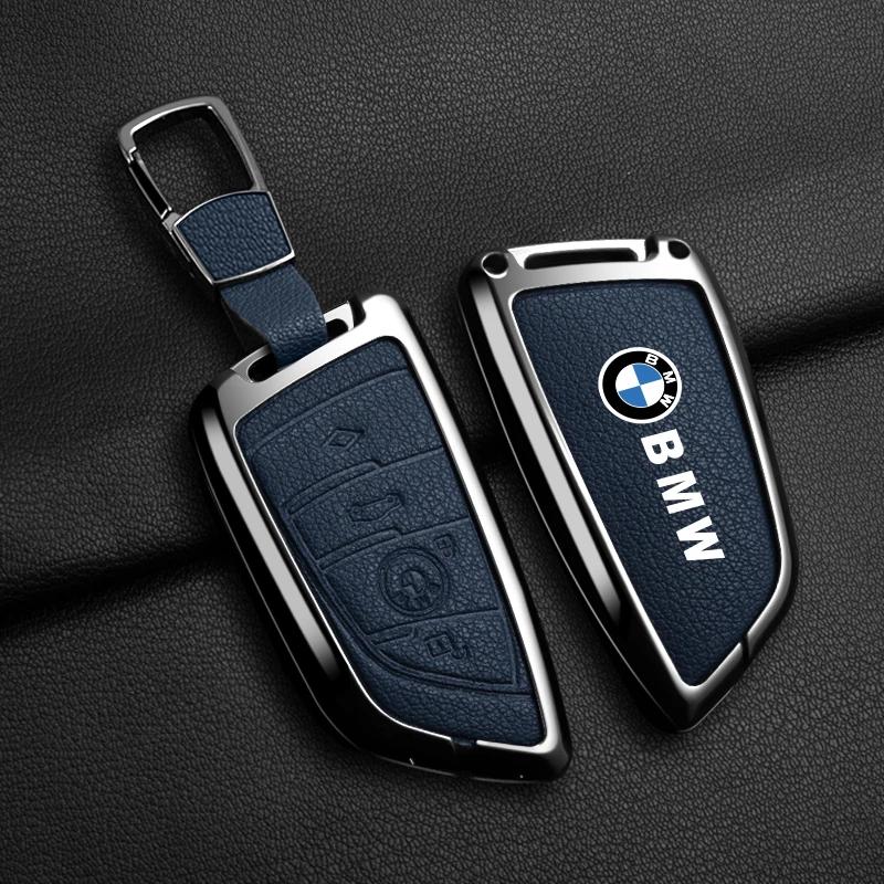 Car Sticker Hot 2025 Car Key Case Cover Shell Holder Full Protector For BMW X1 X3 X5 X6 X7 1 3 5 6 7 Series G20 G30 G11 F15 F16