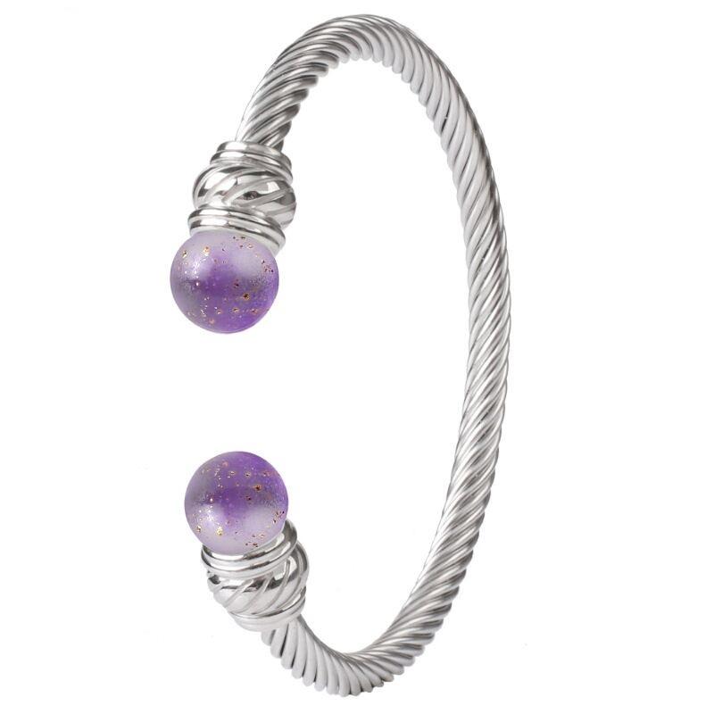 Горячий титановый стальной кабельный браслет-манжета из циркония, модный браслет, ювелирные изделия, изящные аксессуары для браслетов, украшение для рук