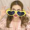 Vintage Masquerade Large Frame Party Props Big Glasses Glow Glasses Shades Peach Heart Glasses