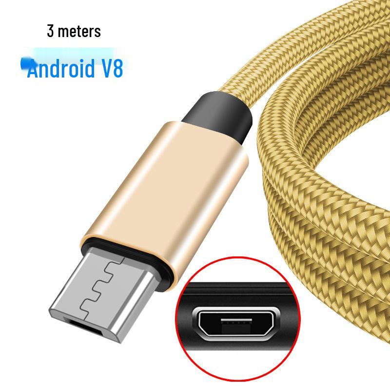 3M нейлоновый плетеный кабель для быстрой зарядки для устройств Apple, Android, Huawei, Type-C