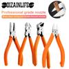 6" Plastic Cutting Pliers Multi Functional Steel Nipper Double-Edged CR-V Tip Electrical Wire Cutters for Sprue Burrs Hand Tool