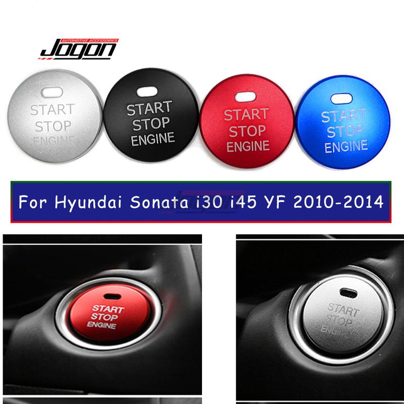 Для Hyundai Sonata i30 i45 YF 2010 2011 2012 2013 2014 Автомобильный интерьер Кнопка переключателя Старт-Стоп Отделка крышки двигателя Аксессуары