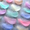 50Pcs Macaron Color Small Feathers 5-8Cm Goose Feather Small Floating Bobo Ball Balloon Filling Decorative Material