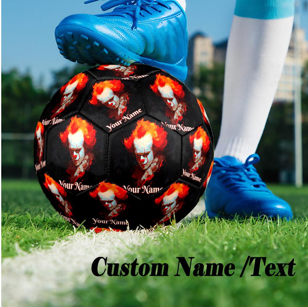 Custom Text Size 5 Soccer Ball, Standard Match Football For OutdoorIT Pennywise
