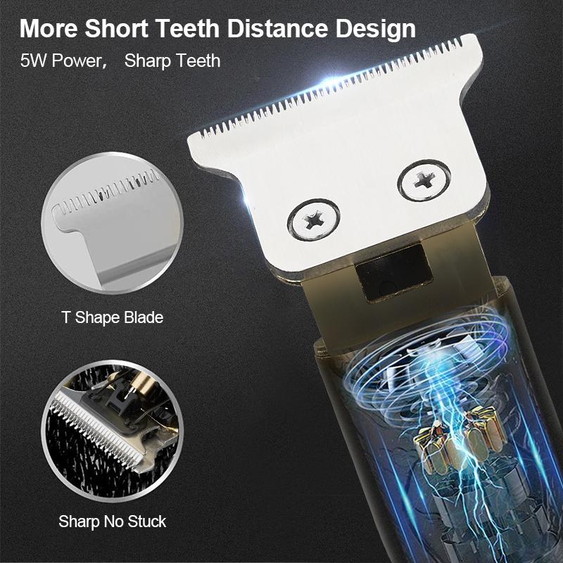 T9 USB перезаряжаемая машинка для стрижки волос с ЖК-дисплеем, электрическая машинка для стрижки волос, беспроводная бритва для мужчин, машинка для стрижки волос с коробкой