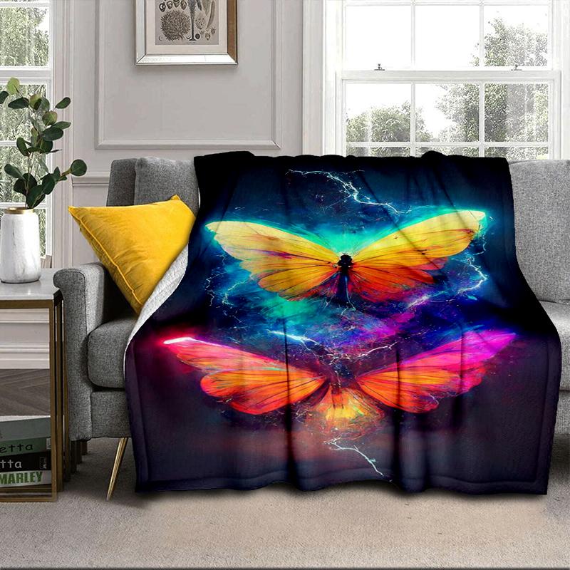 Electric Butterfly Dance Blanket Flannel Blanket Throw Blanket Sofa Cover Blanket Soft Premium Blanket Picnic Blanket Tv Blanket Gifts