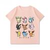 Summer New Pikachu Print Children's Pure Cotton T-Shirt, Boys and Girls, Comfortable and Breathable Children's T-Shirt
