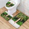 Beach View Bathroom Floor Mat Three-Piece Toilet Carpet Toilet Mat Set Door Mat Bathroom Non-Slip Mat