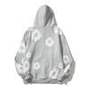 Unisex Oversized Hooded Sweatshirt With Foamed Cotton Print Embroidered Letters Winter Casual Streetwear