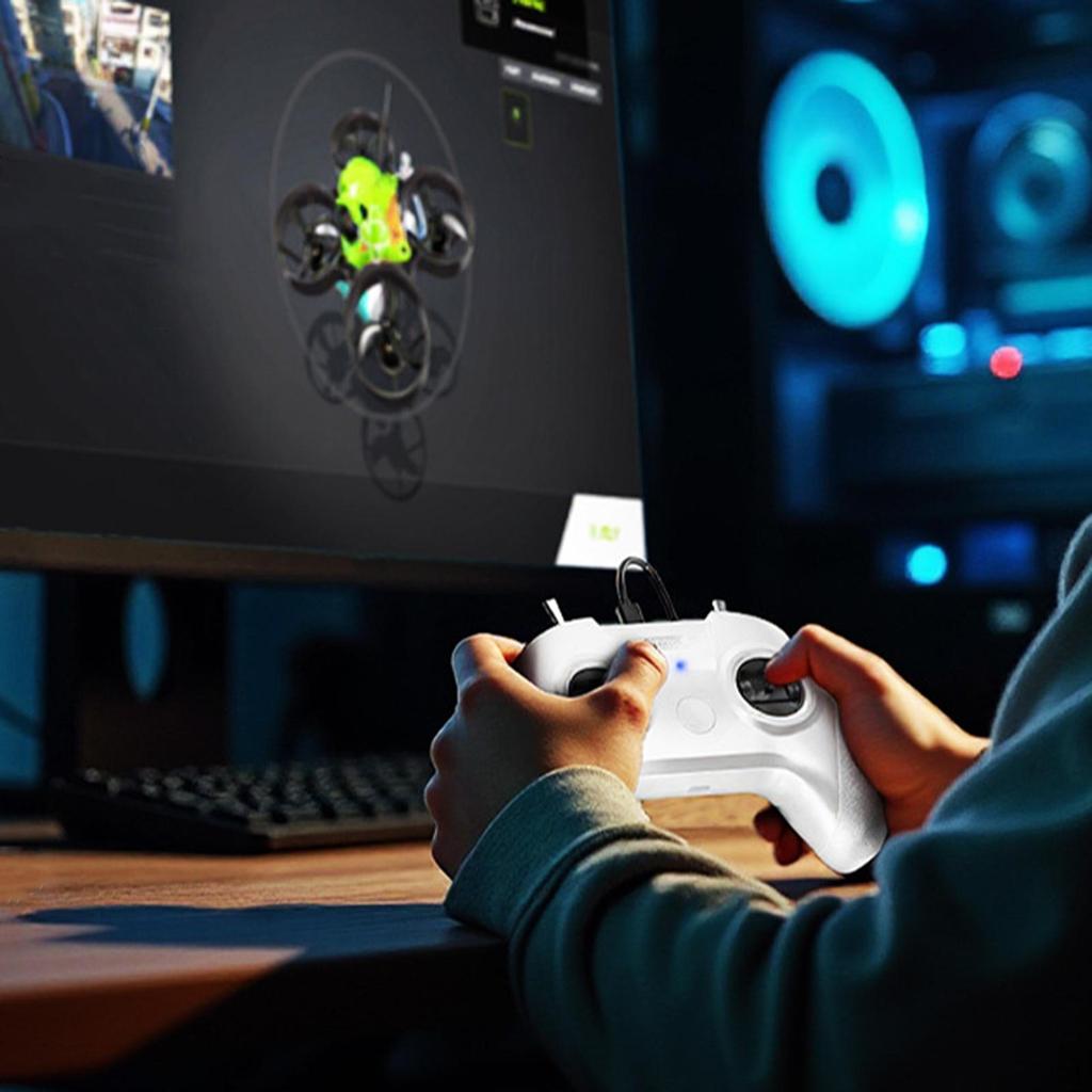 Портативный профессиональный эргономичный пульт управления симулятором дрона, белый