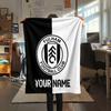 Custom Name Fulham FC Flannel Blanket, High quality Comfortable for All Seasons, Home Decor, Warmth and Comfort