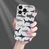 Прозрачный чехол для телефона с акулой для iPhone 16E/15/14/13/12 Pro Max/11/7 Мягкий чехол