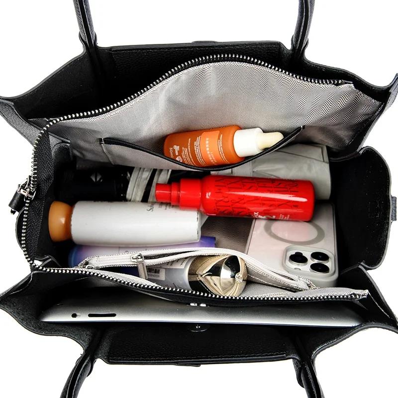 3 слоя натуральной кожи большой емкости женская роскошная женская сумка через плечо женские сумки