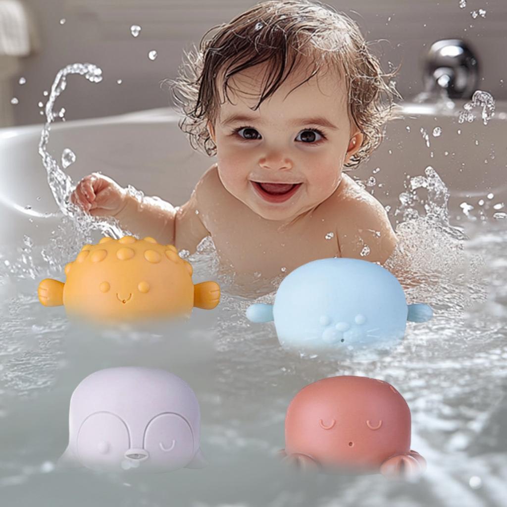 Детская мягкая гелевая игрушка для ванны в виде животного, складывающегося в водный спрей, плавающая игрушка для ванной комнаты
